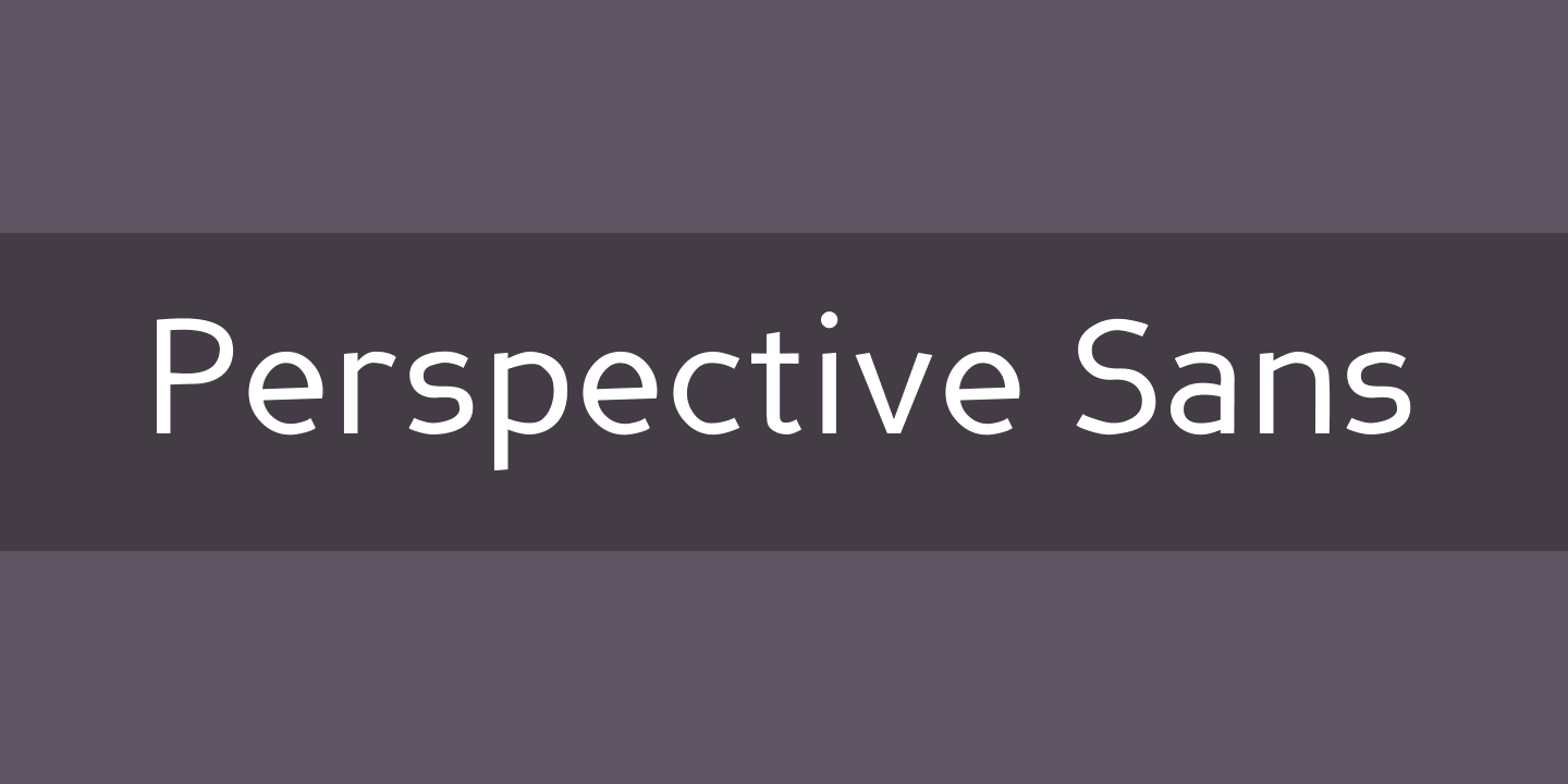 Przykładowa czcionka Perspective Sans #1